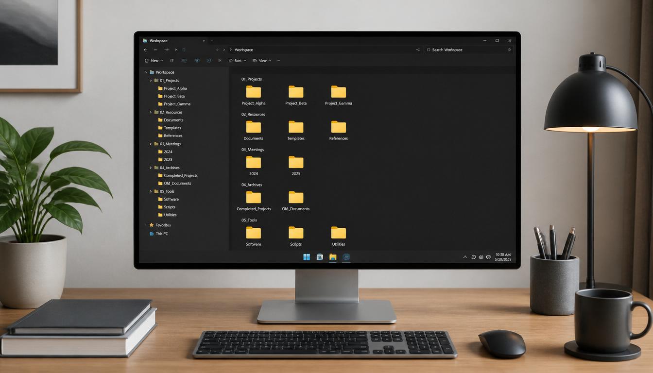 Clean_organized_computer_desktop_with_neat_folder_structure_visible
