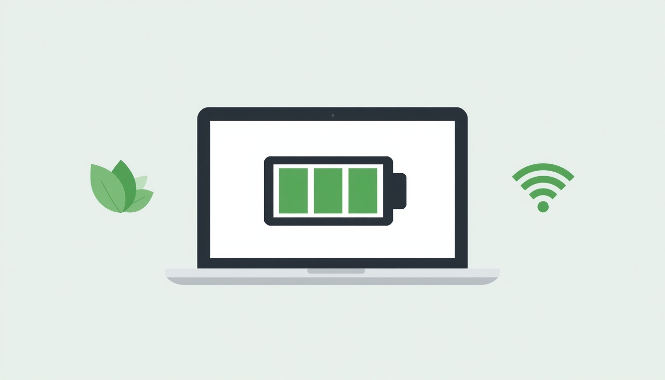 Flat_illustration_of_a_laptop_battery_icon_with_green_charge_indicator_and_power