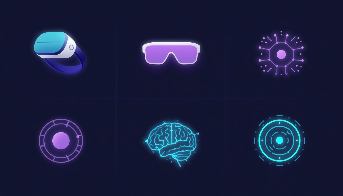 Flat_illustration_of_futuristic_technology_icons_-_VR_headset_AR_glasses_brain