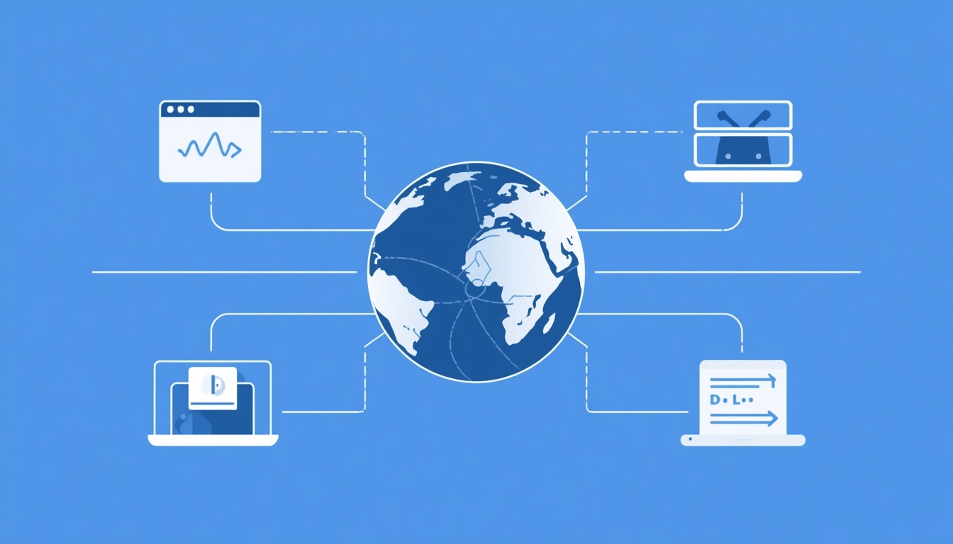 Flat_illustration_of_internet_infrastructure_-_browser_DNS_server_web_server_c