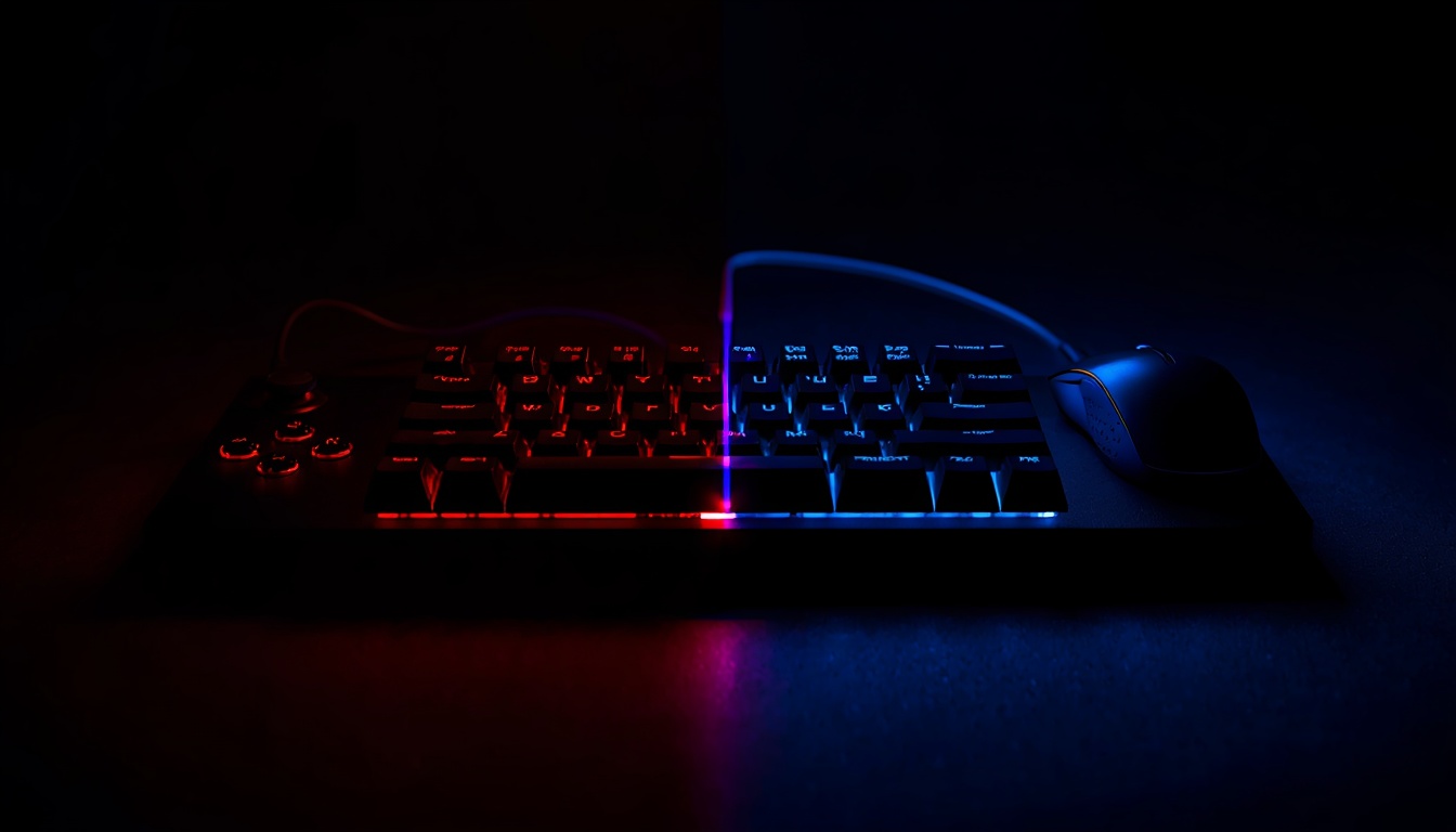 Gaming_controller_on_left_side_and_gaming_keyboard_with_mouse_on_right_side_dram