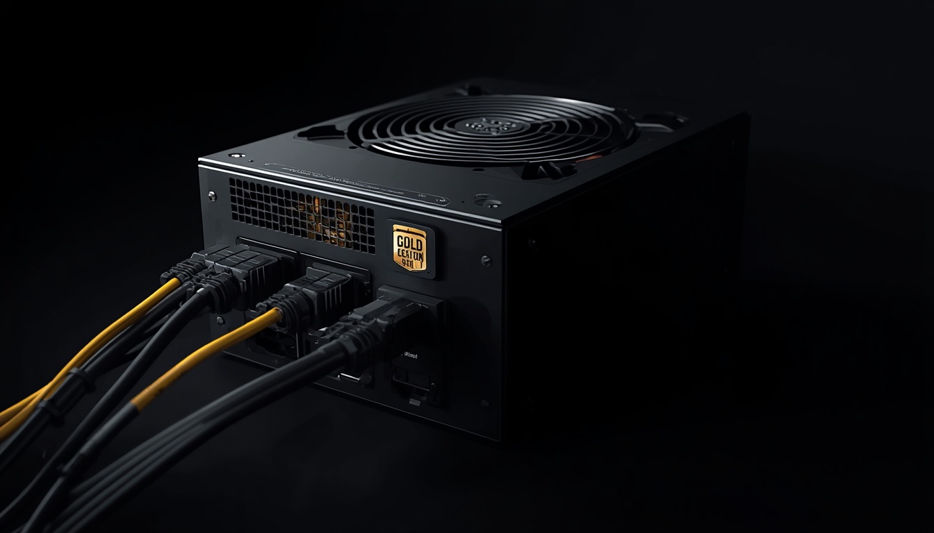 Modular_power_supply_unit_with_cables_partially_connected_dark_background