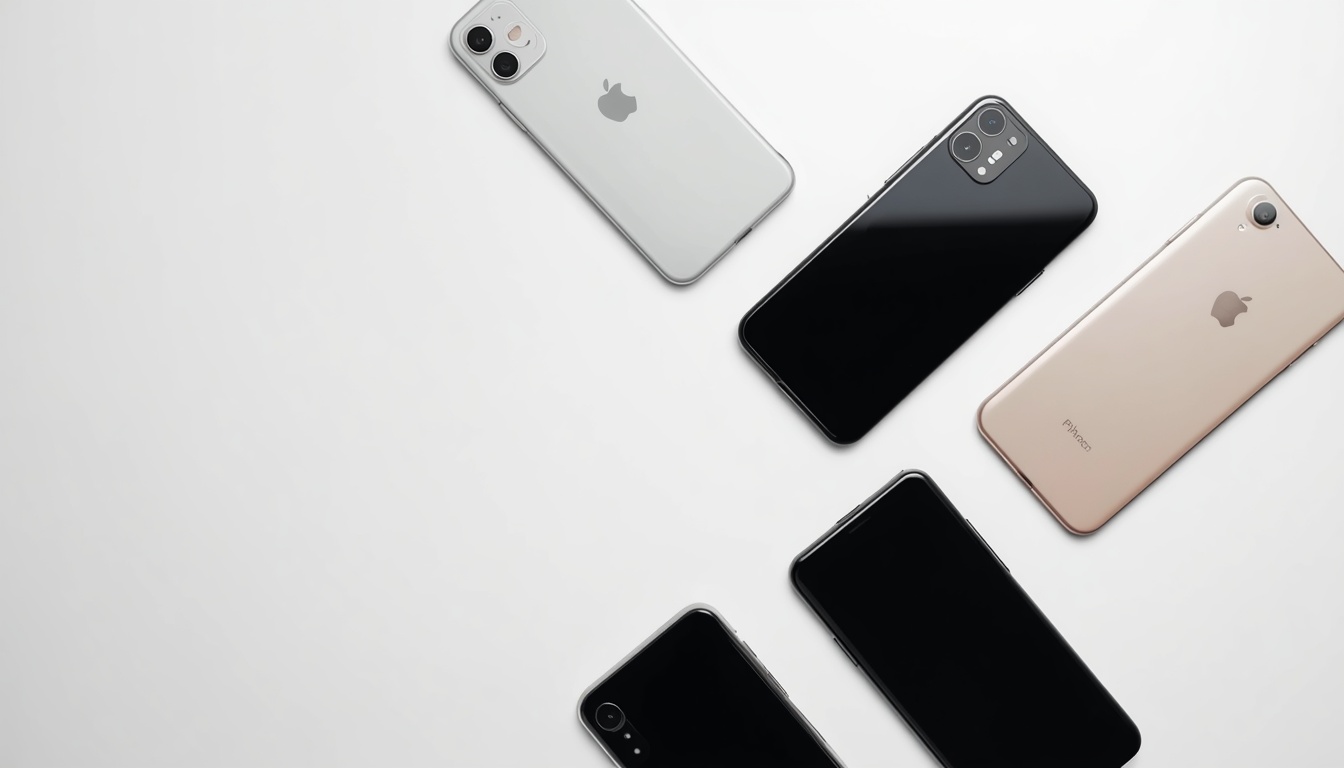 Several_modern_smartphones_arranged_on_clean_white_surface_top_view_flat_lay_min