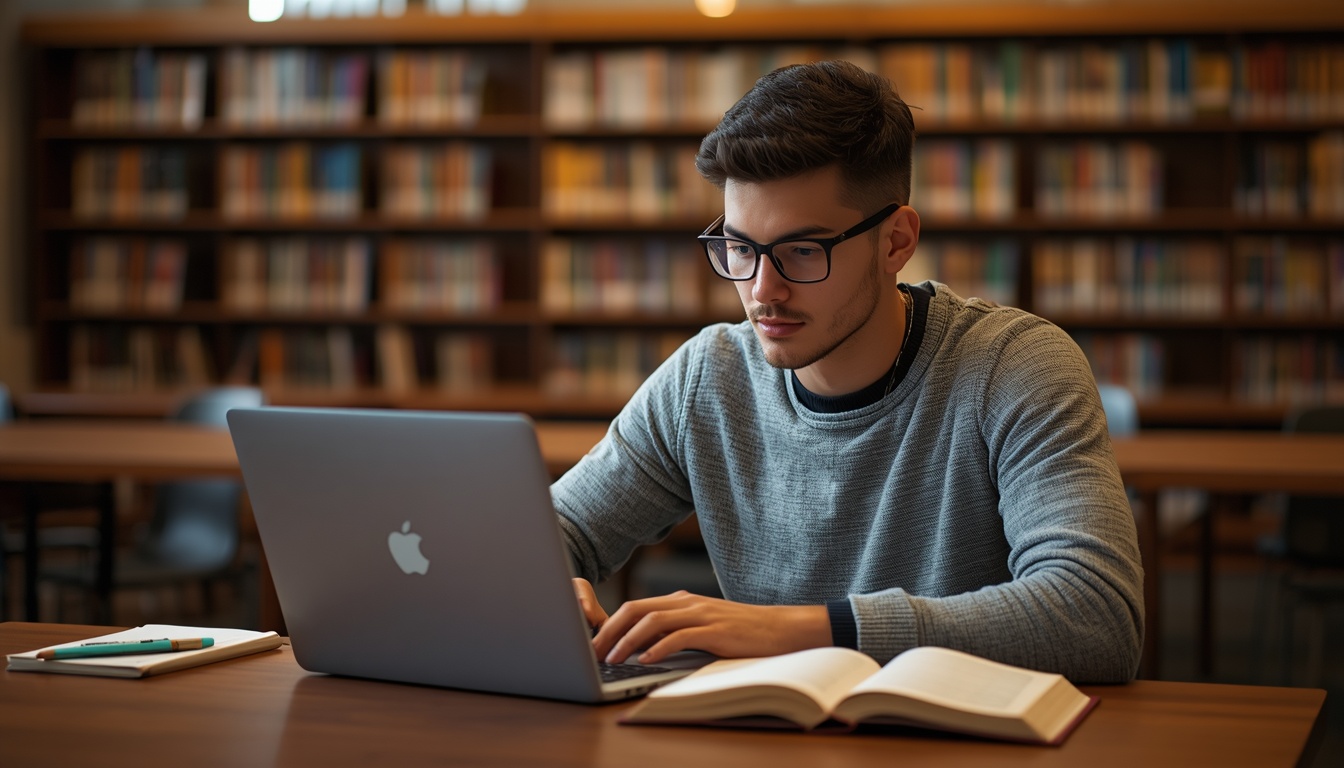 Student_working_on_laptop_in_university_library_open_textbooks_and_notebook_near