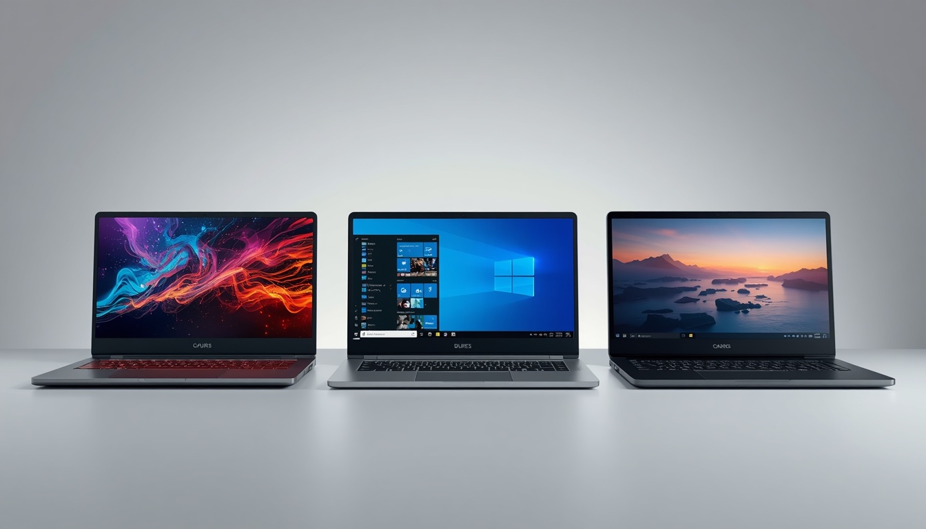 Three_laptops_from_different_brands_side_by_side_on_desk_gaming_laptop_business