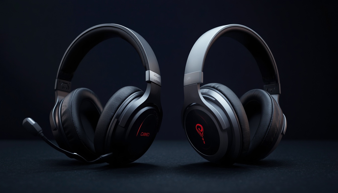 Two_headsets_side_by_side_on_desk_gaming_headset_with_microphone_boom_on_left
